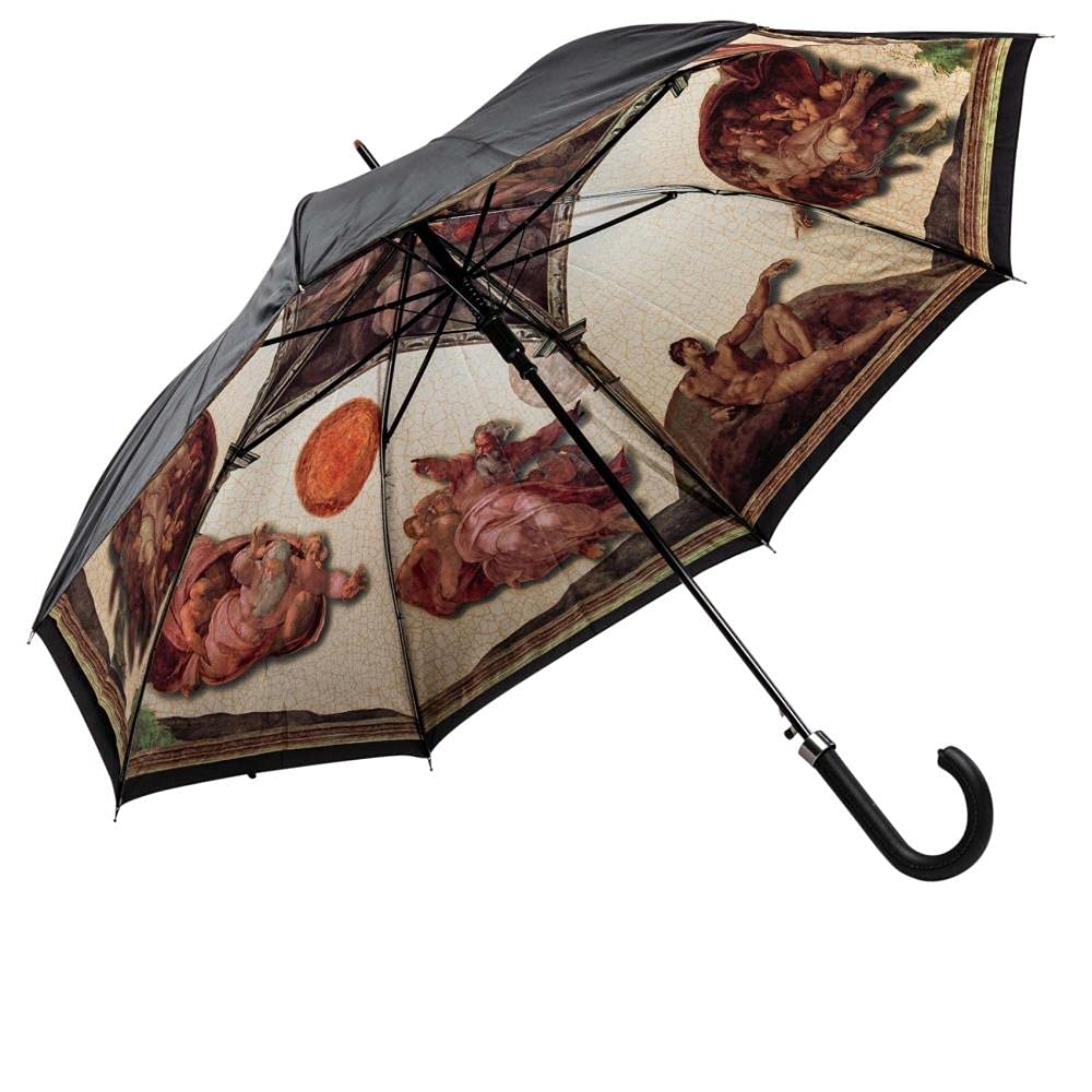 LUCKYWEATHER Regenschirm Stockschirm Damen/Herren Motiv Sixtinische Kapelle Auf-Automatik Double Lay