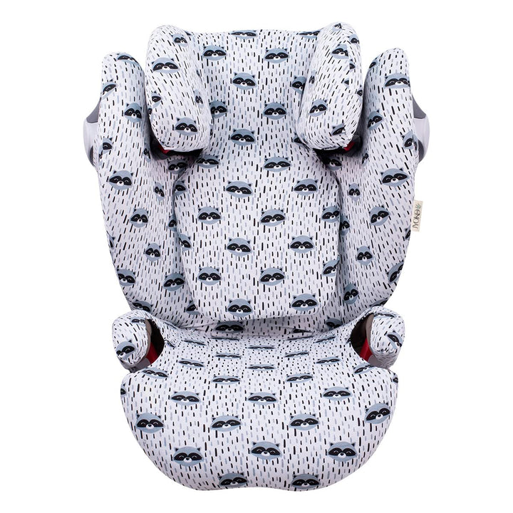 JYOKO Kids Bezug für Autositz Kompatibel mit Cybex Solution M und Pallas B - Fix (Raccoon), RACCOON
