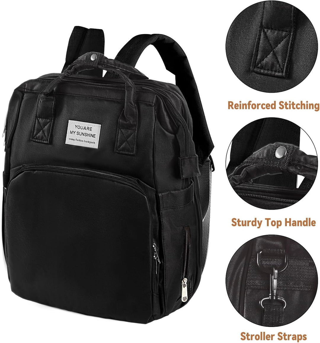 Multifunktionaler Wickelrucksack Baby – Wasserdichte Wickeltasche Rucksack aus Oxford Stoff mit Isol