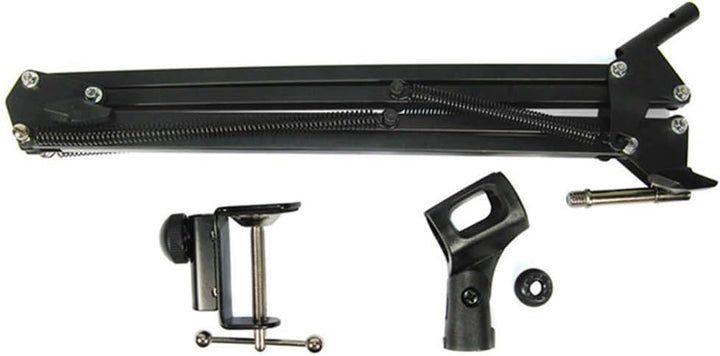 Extendable Recording Microphone Holder Microphone Suspension Boom Scissor Arm Stand for Radio Broadc