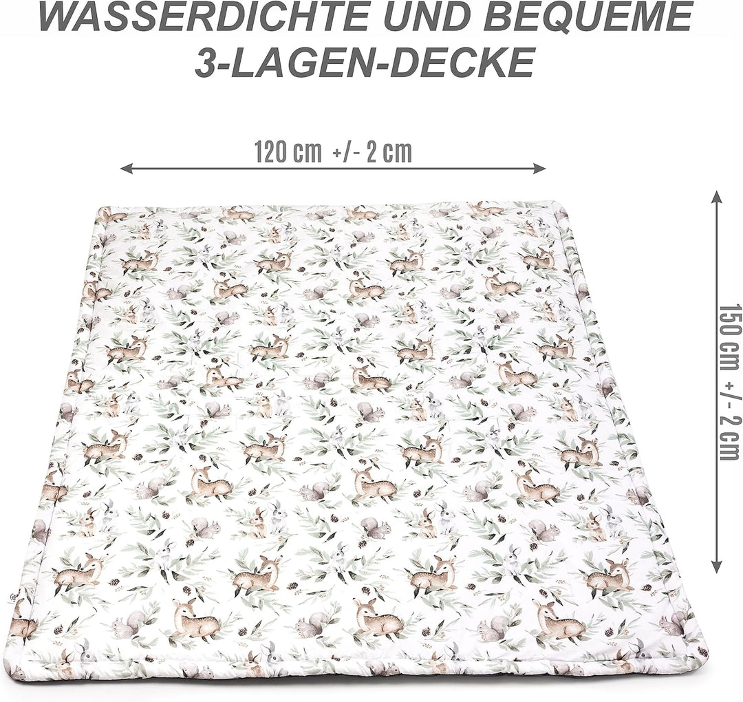 Pepi - Playmat Baby - Spielmatte Baby Faltbar - Spielmatte Kinder - Picknickdecke Wasserdicht 120x15