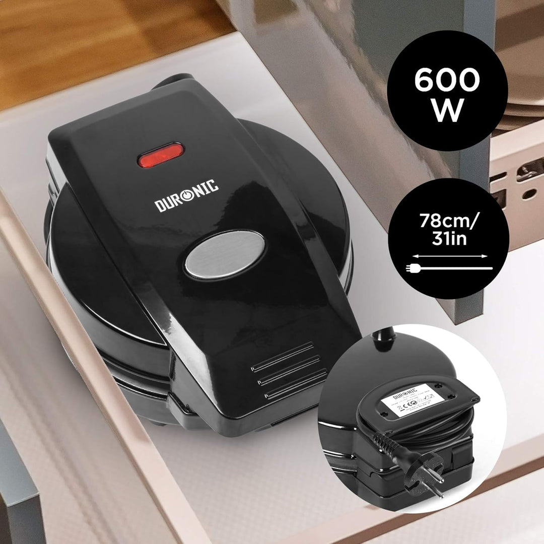 Duronic OM60 Omelette maker | Omlette Grill 600W | Antihaft-Kochplatte | Automatische Temperaturrege