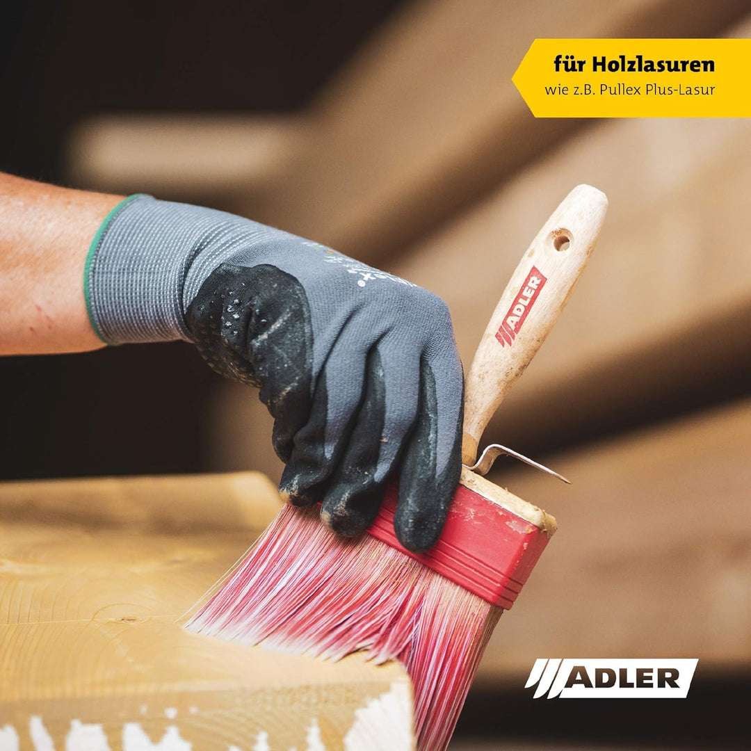 ADLER Lasurpinsel Solvamaxx Plus - 100x30 mm - Flächenpinsel in Profi-Qualität für lösemittelhaltige