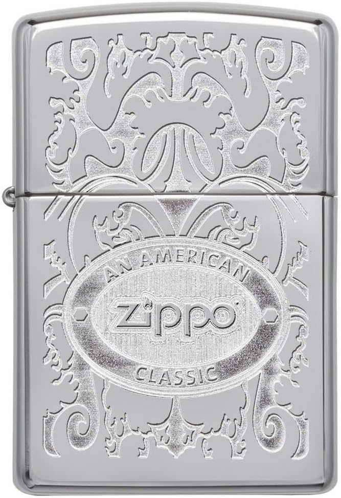 Zippo Feuerzeug Gleaming Patina, Chrom hochglanzpoliert