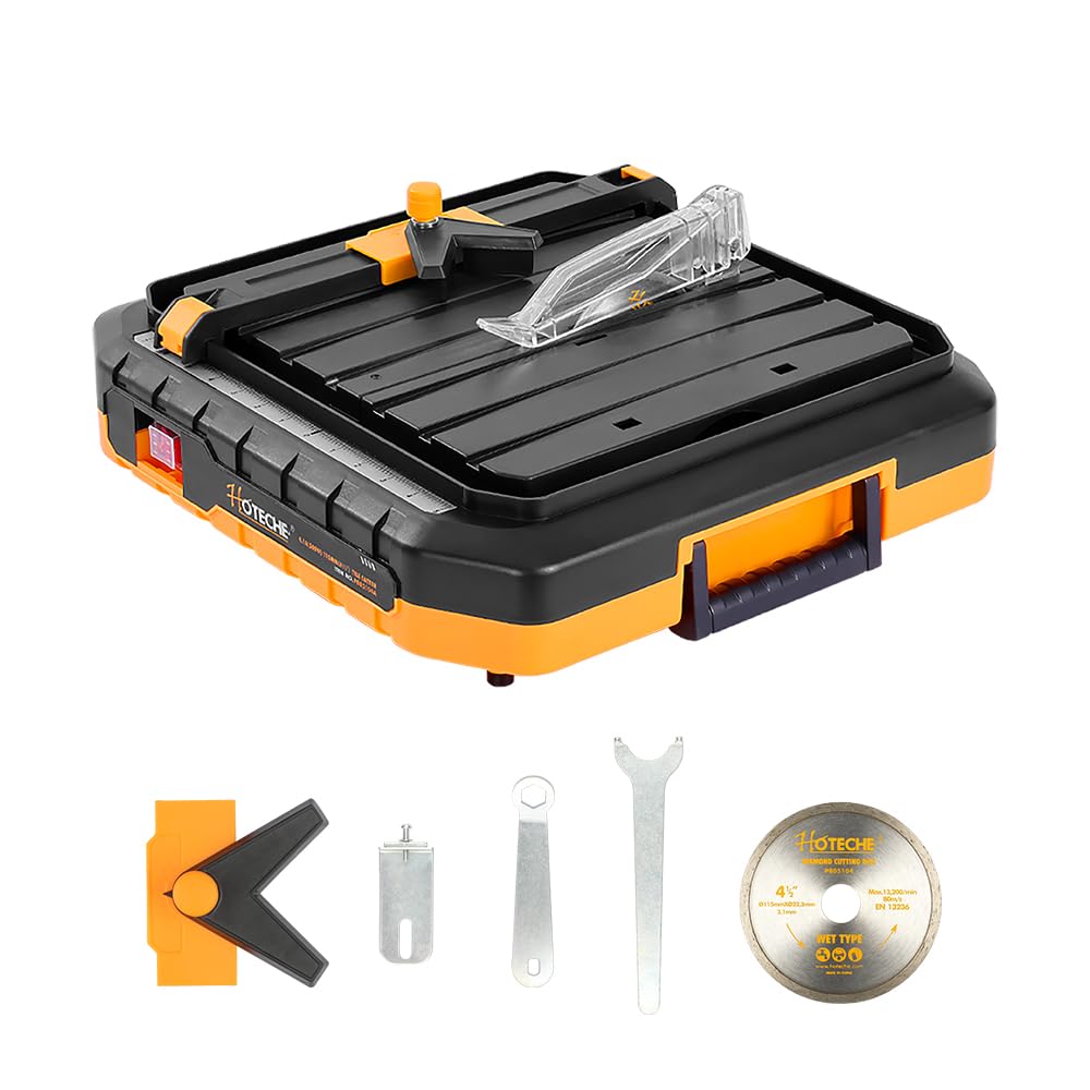 Hoteche elektrischer Fliesenschneider 500W mit Elektromagnetischem Schalter 5200RPM Arbeitsfläche 33