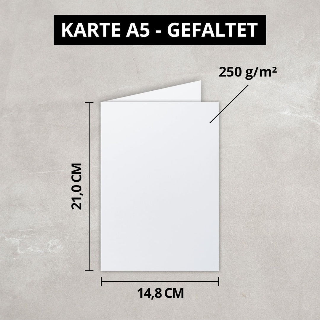 FarbenFroh by GUSTAV NEUSER DIN A5 Faltkarten - Hochweiss/Kristallweiss - 500 Stück - Einladungskart