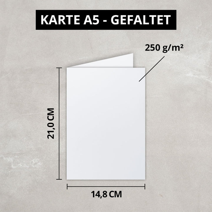 FarbenFroh by GUSTAV NEUSER DIN A5 Faltkarten - Hochweiss/Kristallweiss - 500 Stück - Einladungskart