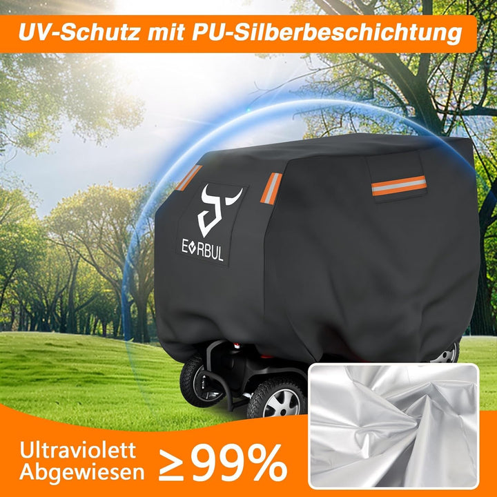 EVRBUL Elektromobil Abdeckhaube 420D wasserdichte Elektromobil Abdeckung, UV, Staubdicht mit Reflexs