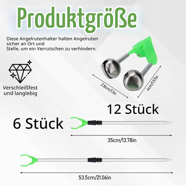 6 Packungen Ausziehbarer Angelrutenhalter für Bodenregal, verstellbare Angelrutenhalter, Spike-Ständ