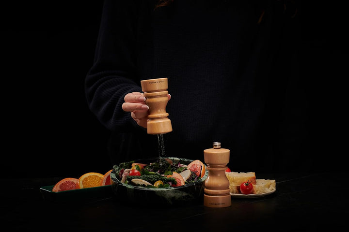 Cole & Mason London Salz- und Pfefferstreuer & Mühlen-Geschenkset, 130 mm / 5" Mühle aus natürlichem