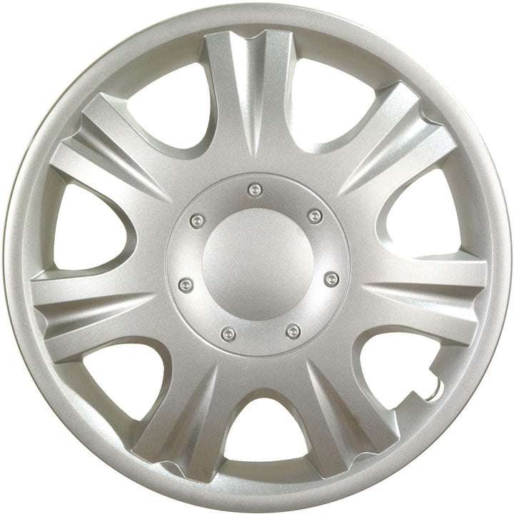 ALBRECHT Automotive 09045 Radzierblenden Ibiza 15 Zoll 1 Satz (4 Stück) 15 Zoll silber, 15 Zoll silb