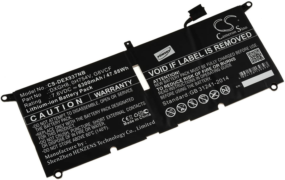 Akku für Laptop Dell XPS 13-9370-D1605S, 7,6V, Li-Ion