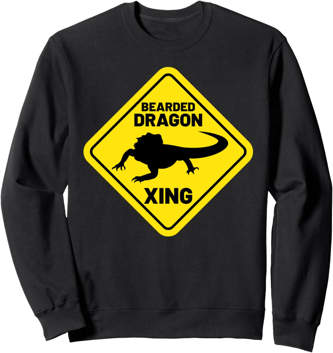 Bartagame Xing oder Kreuzung Retro Haustier Eidechse Sweatshirt