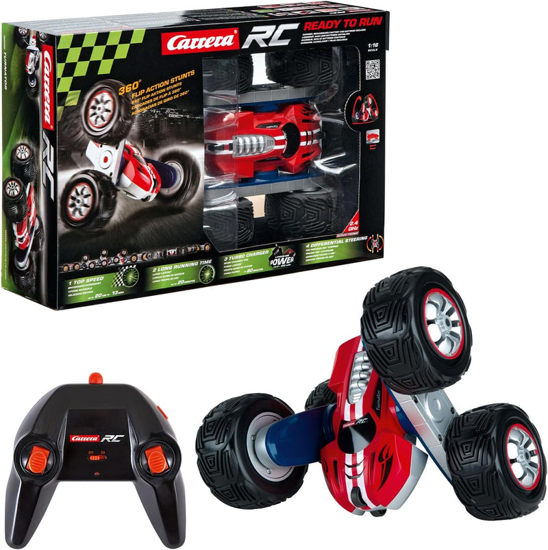 Carrera RC 2,4GHz Turnator - 360° Flip Action I Ferngesteuertes Auto für drinnen & draussen I Elektr