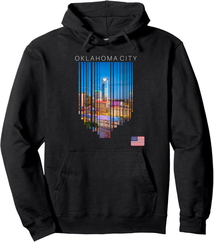 Oklahoma City USA Flagge Pullover Hoodie