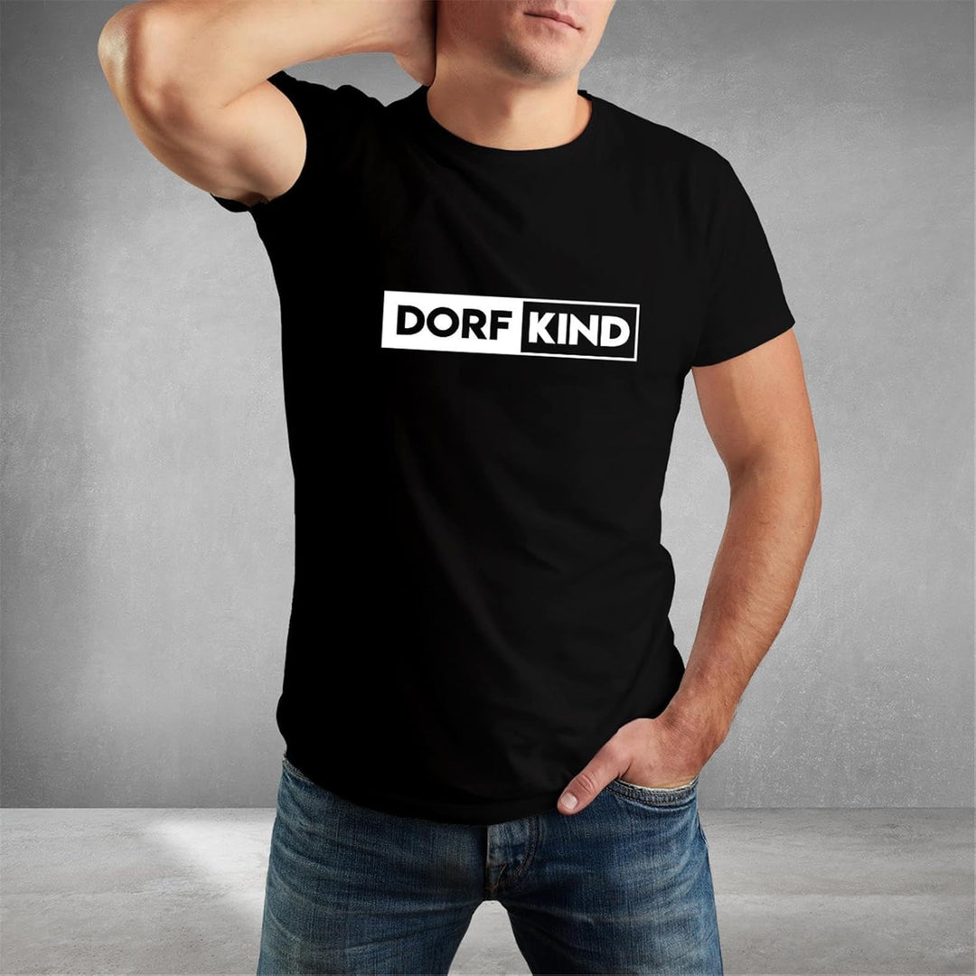 Hellweg Druckerei Herren T-Shirt Dorfkind Modern Geschenk Oberteil Grösse S-3XL Bio Baumwolle Fairtr