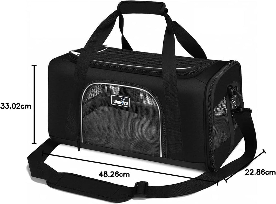 Wakytu TSA-zugelassene Haustier-Tragetasche für kleine, mittelgrosse Katzen und Hunde,Hundetragetasc