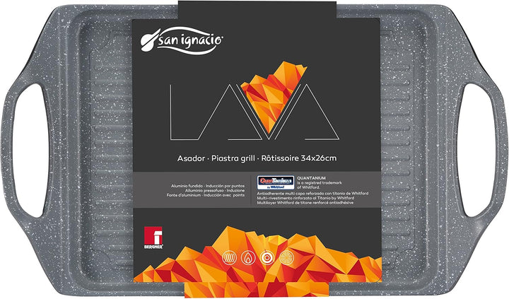 San Ignacio Origin - 43 cm Grillplatte - Hergestellt in geschmiedetem Aluminium - Schwarzes Innenqua