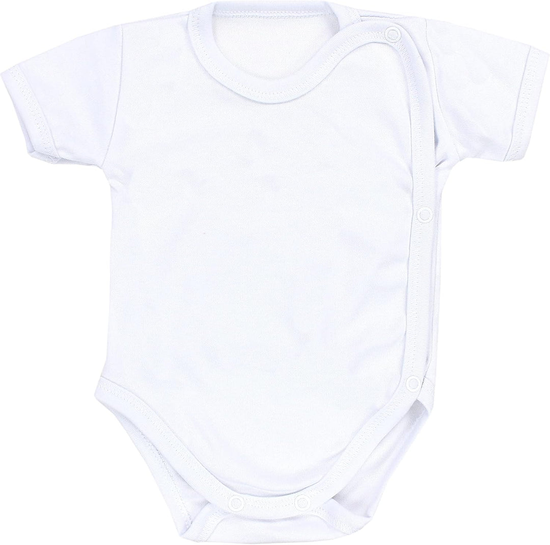 TupTam Unisex Baby Kurzarm Wickelbody 5er Pack 56 Weiss, 56 Weiss