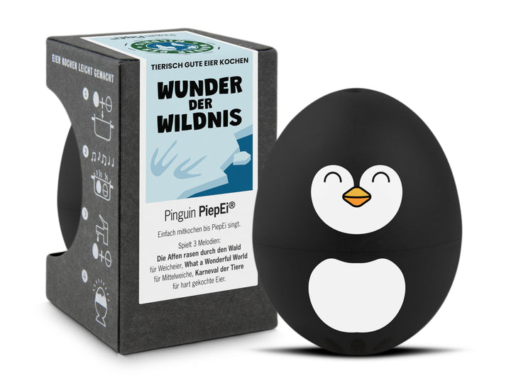 Pinguin PiepEi - Singende Eieruhr zum Mitkochen - Eierkocher für 3 Härtegrade - Süsses Pinguin Gesch
