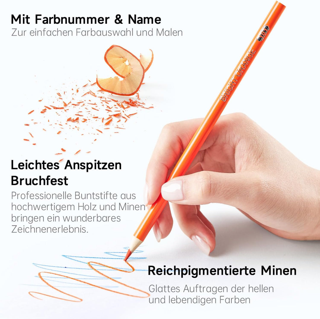 Shuttle Art 172 Buntstifte, 172 Buntstifte Set, perfekte Buntstifte für Erwachsene, Kinder und Künst
