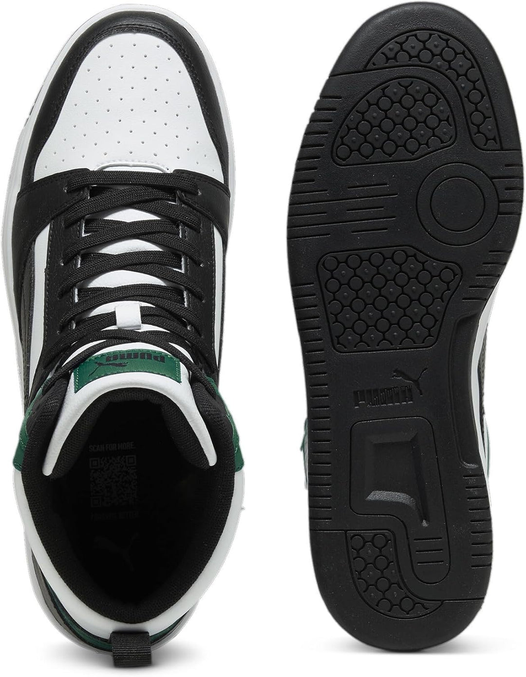 Puma Unisex Rebound V6Sneaker 44 EU Puma White Puma Black Vine, 44 EU Puma White Puma Black Vine