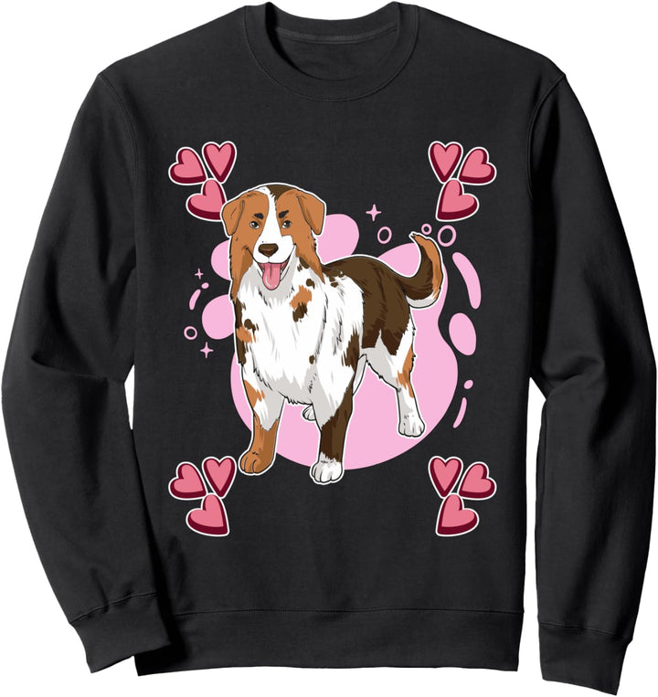 Mädchen Aussie Zeichnung Damen Australischer Schäferhund Sweatshirt