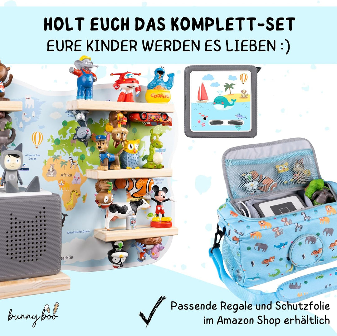 bunnyboo Toniebox Tasche für 30 Hörfiguren - Ideale Tonie Aufbewahrung - Tonie Tasche XXL - Ausreich