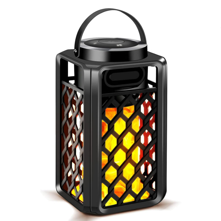 Bluetooth Lautsprecher mit LED Flammenlicht, Tragbare Outdoor Lautsprecher, IP65 Wasserdicht, Stereo