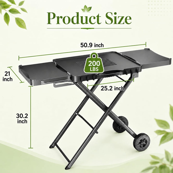 Grillständer für Ninja Woodfire OG701 OG850 OG951, Pizza Ofen Ständer für Onni 12, Grillwagen für Bl