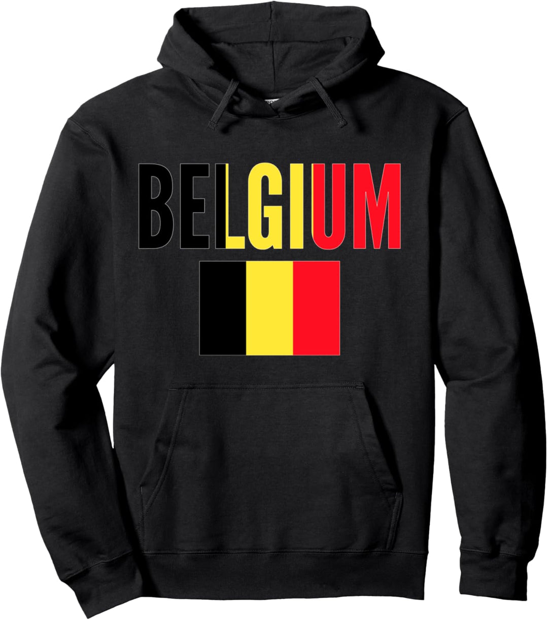 Belgische - Belgien Länderflagge Pullover Hoodie