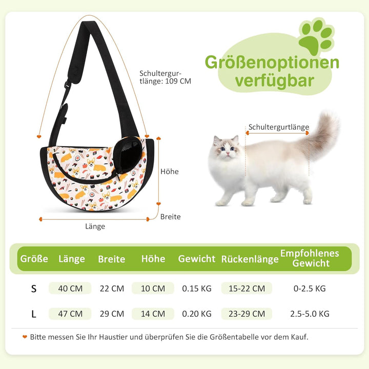 ALLSOPETS Katze Haustiertasche Tragbare Hunde Haustiere Tasche Reisen Haustier Schultertaschen Katze