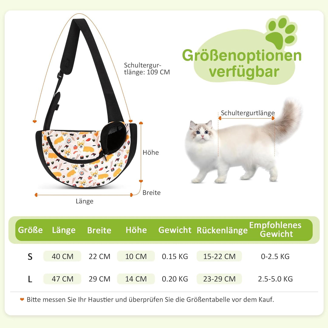 ALLSOPETS Katze Haustiertasche Tragbare Hunde Haustiere Tasche Reisen Haustier Schultertaschen Katze