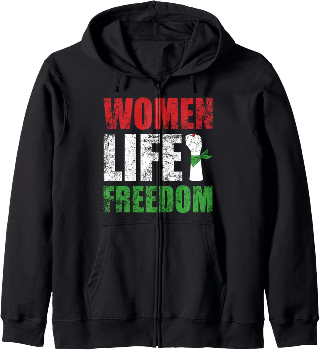 Zan Zendegi Azadi Persische Frau Life Freedom Hand Faust Kapuzenjacke
