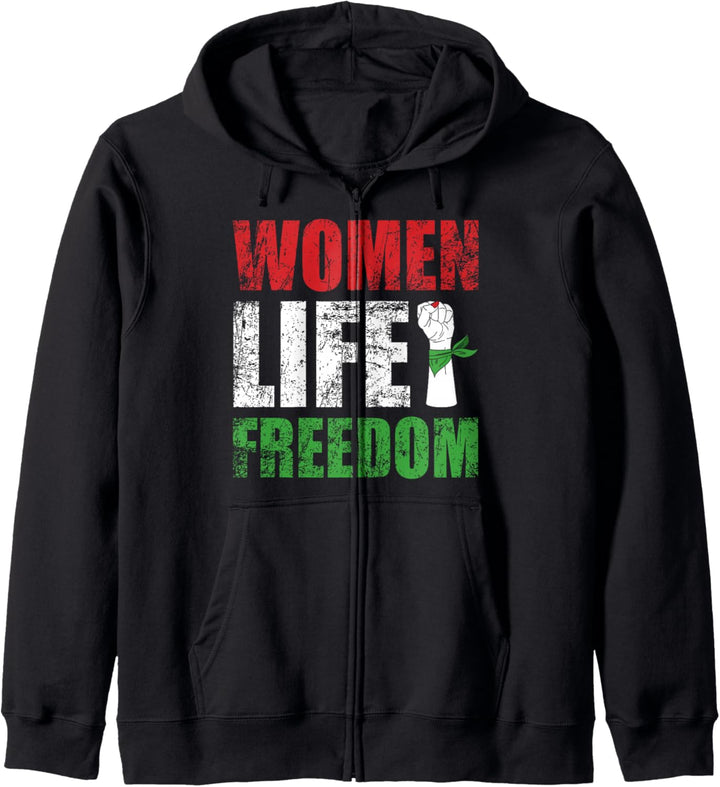 Zan Zendegi Azadi Persische Frau Life Freedom Hand Faust Kapuzenjacke