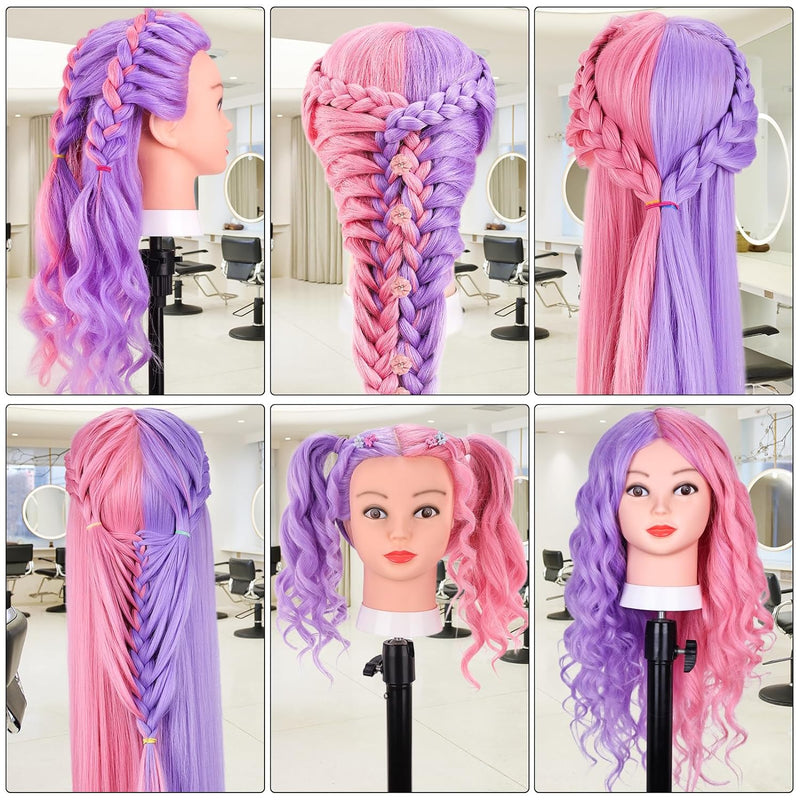 TopDirect Frisierkopf, 66cm/26 Zoll Puppenkopf zum Frisieren Langhaar, 50% natürliches Haar Training