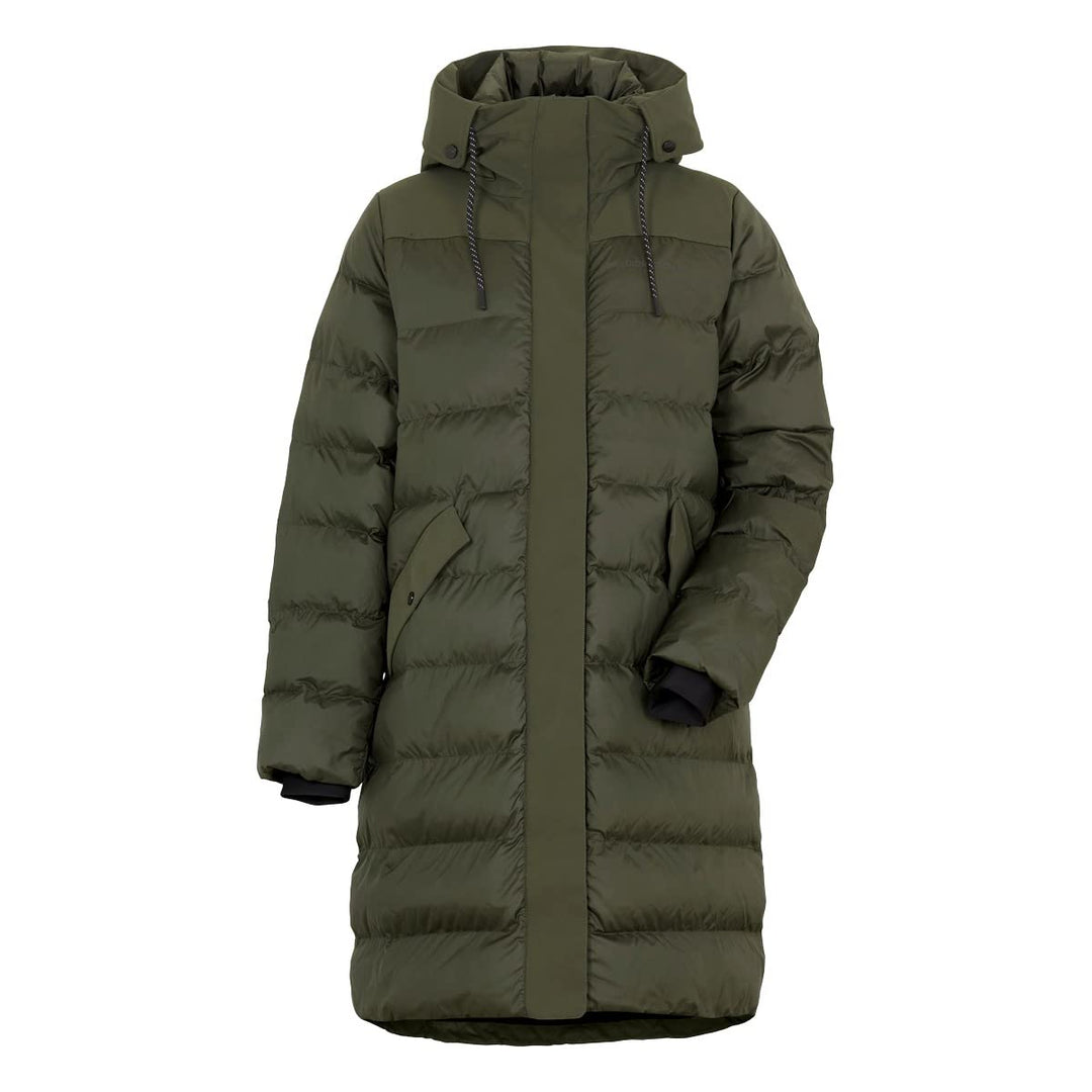 Didriksons Damen Steppmantel Fay Parka 42 Deep Green, 42 Deep Green