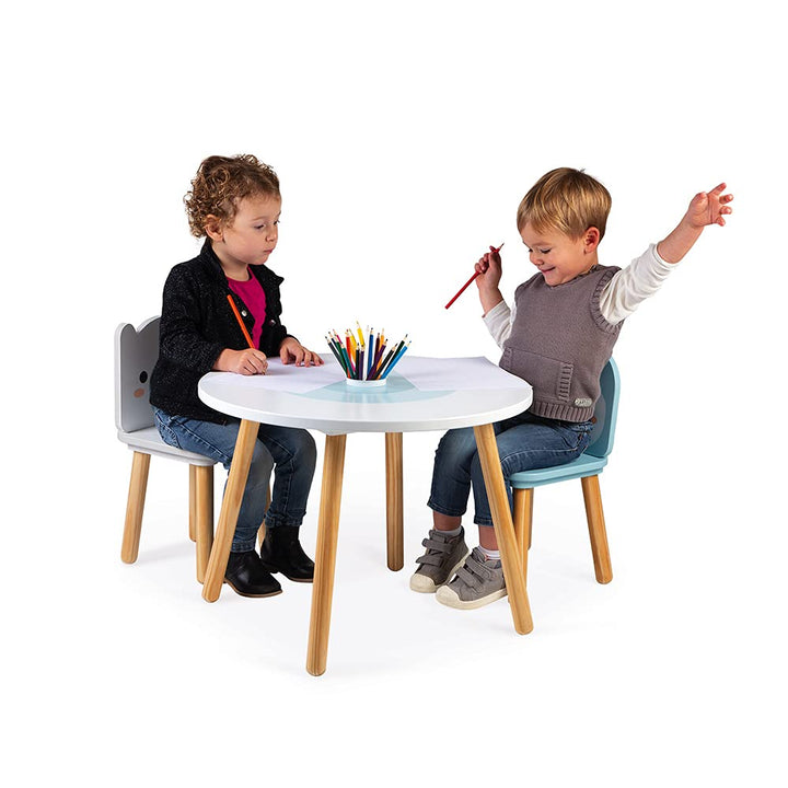 Janod J09650 Tisch und 2 Stühle, Polar