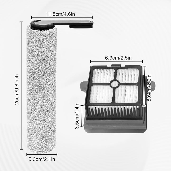 Bürstenrolle + Filter Ersatzteile für Tineco Floor One S7 PRO / S6 Nass-und Trockensauger, Zubehör 2