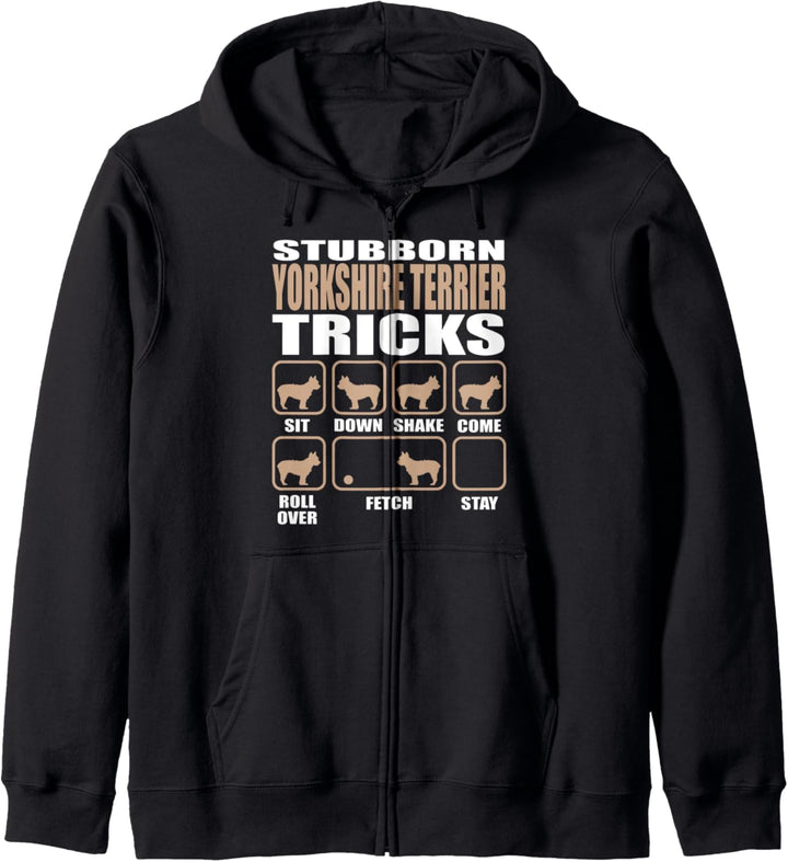Hartnäckige Yorkshire Terrier Lovers Bekleidungsdesign Kapuzenjacke