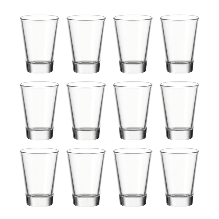 Leonardo Ciao Schnaps-Gläser, 12er Set, spülmaschinengeeignete Shot-Gläser, Schnaps-Becher aus Glas,