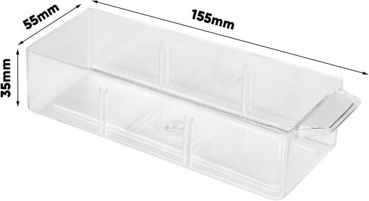 Aufbewahrungsbox mit Schubfächern Sortimentskasten - 36 Stück Transparent Schubladen - 630 x 155 x 1