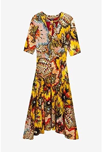 Desigual Damen 19wwvk664092 Kleid, Grün, 26 Kurz EU