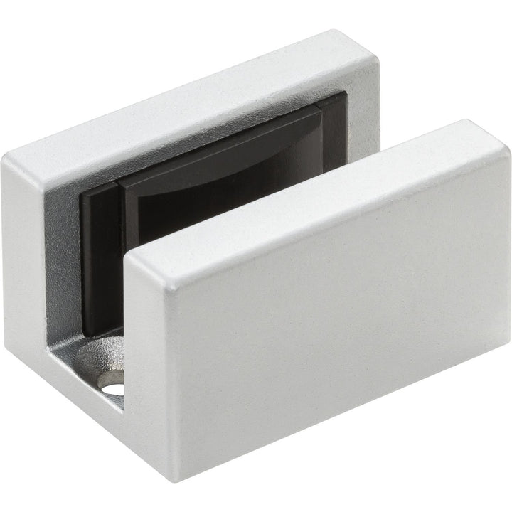 Bodenführung Glas, 8 - 12,76 mm, Edelstahl-Effekt Aluminium Edelstahl-effekt, Aluminium Edelstahl-ef