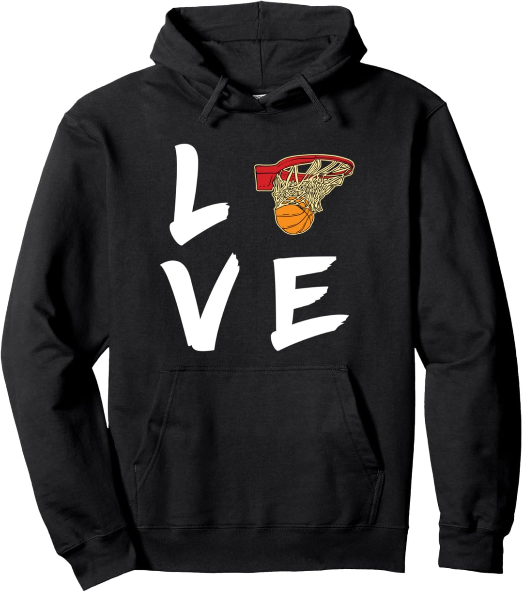 Love Basketball-Korb Training Outfit für Basketball-Spieler Pullover Hoodie