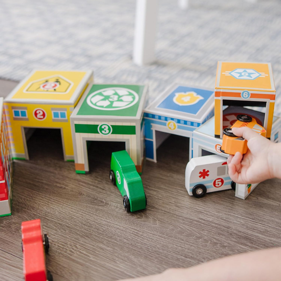 Melissa & Doug Nesting & Sorting Buildings & Vehicles , Wooden Toy & Trains , Trucks & Vehicles , 2+