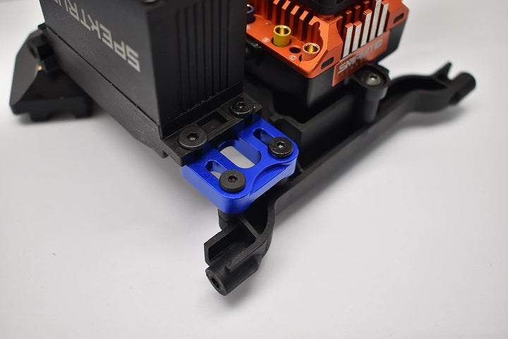 GPM Aluminium Front Knuckle Servo Mount for Axial 1/6 SCX6 Jeep JLU Wrangler AXI05000-1Pc Set Blue
