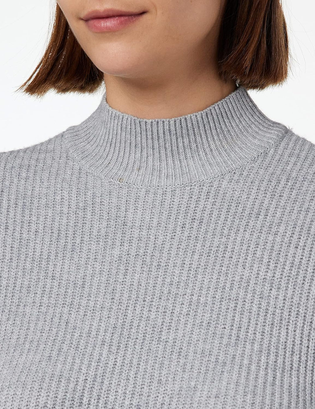 ONLY Damen Onllesly L/S Ballon Ex KNT Pullover Sweater S Light Grey Melange, S Light Grey Melange
