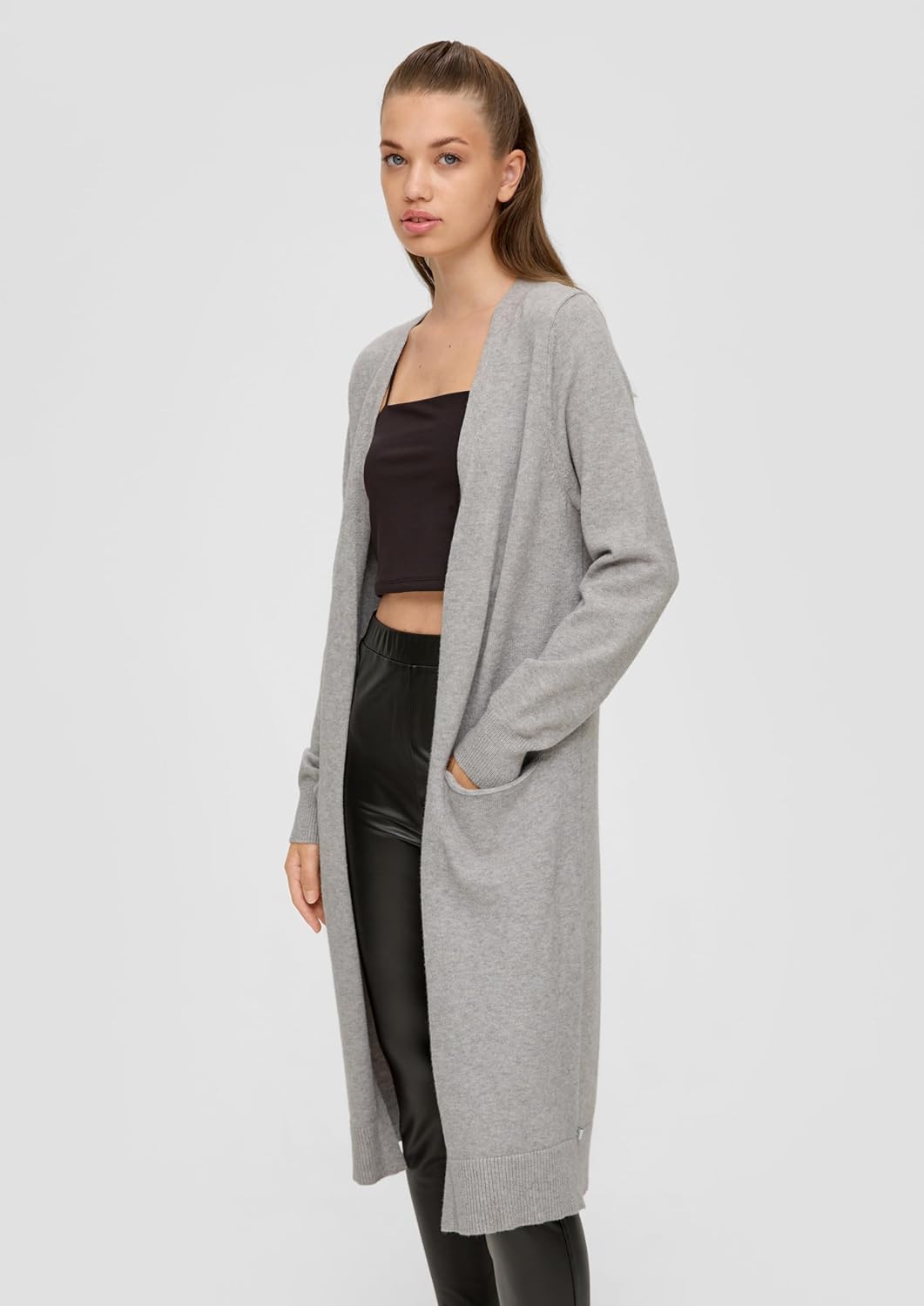 s.Oliver Damen Strickjacke, M 9400 Grau