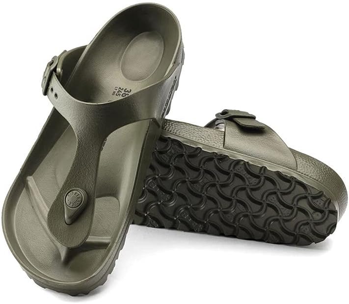 BIRKENSTOCK Unisex-Erwachsene Gizeh FL Zehentrenner 36 EU Khaki, 36 EU Khaki